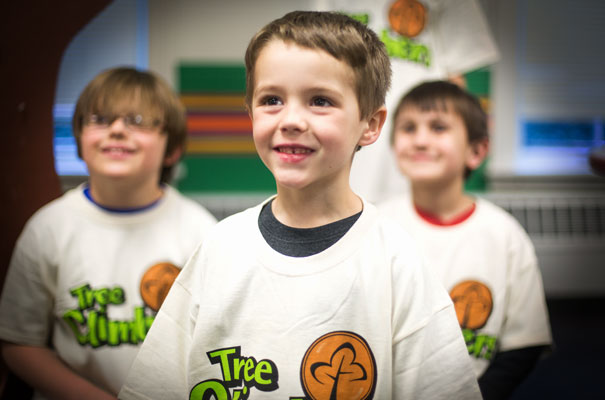 Discipleship for Tree Climber Boys wearing t-shirts